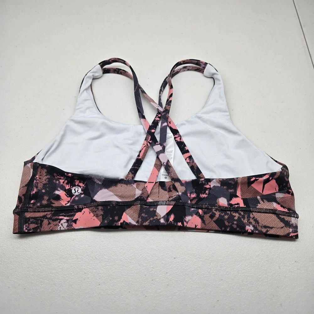 Lululemon Women Energy Sports Bra 12 Translucence Alpine Multi Crossback Nulux